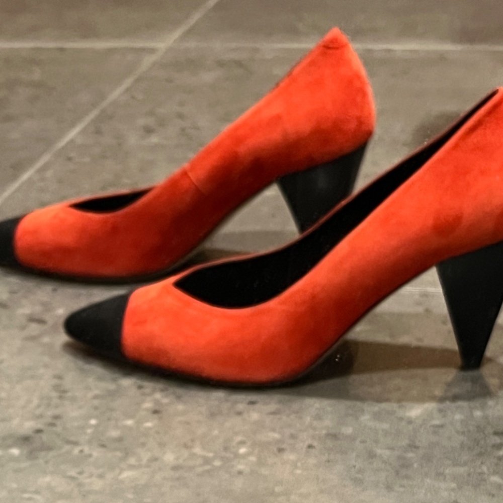 Sandro Orange and Black Heels - Picture 2 of 14